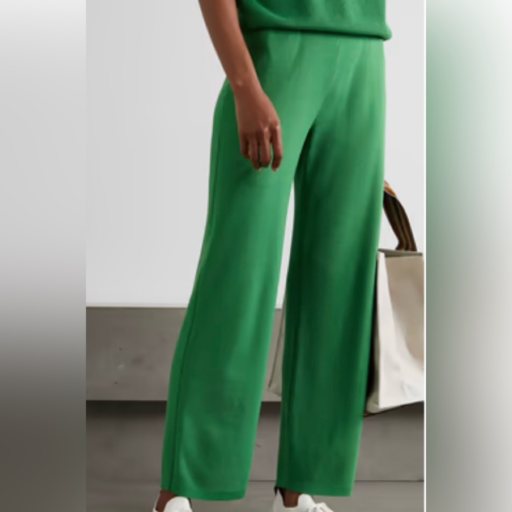 Loro Piana Green Wide-Leg Pants